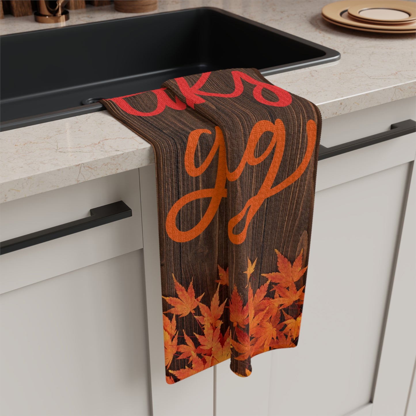 Happy Thanksgiving Microfiber Tea Towel