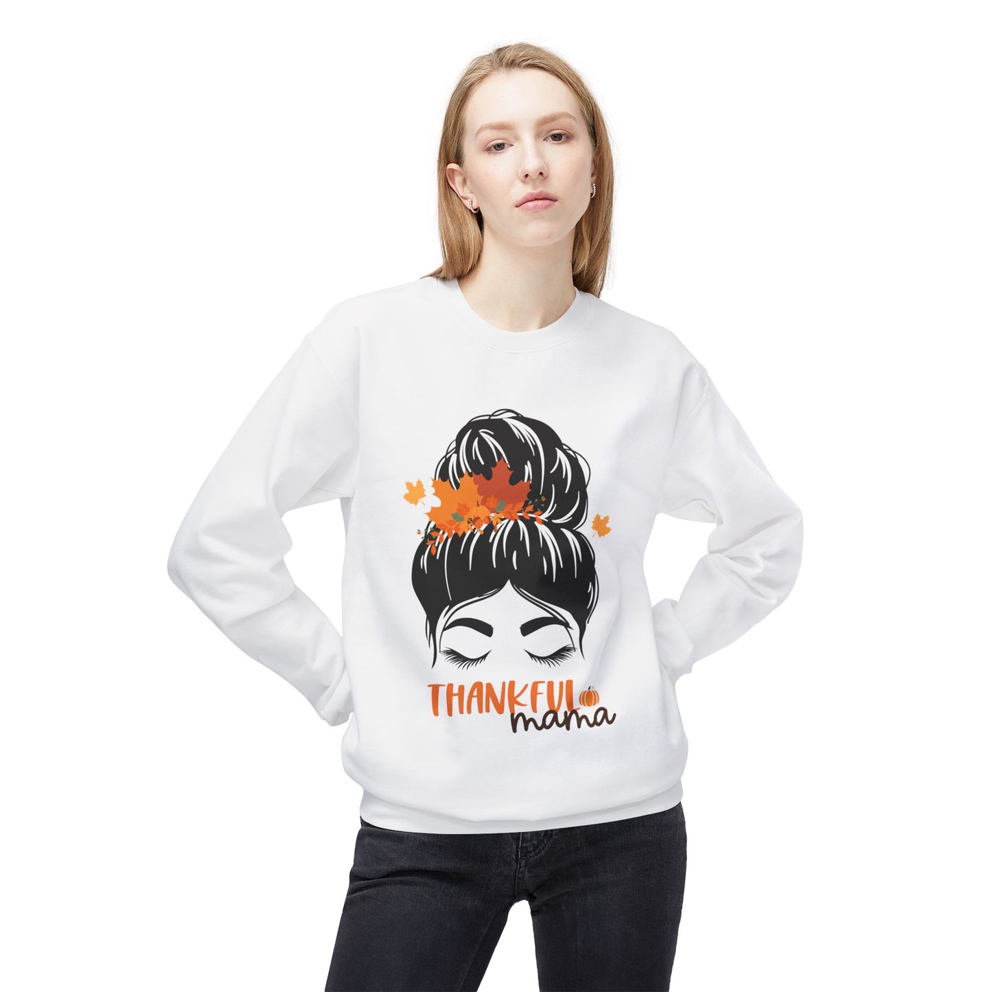 Thankful Mama- Unisex Midweight Softstyle Fleece Crewneck Sweatshirt