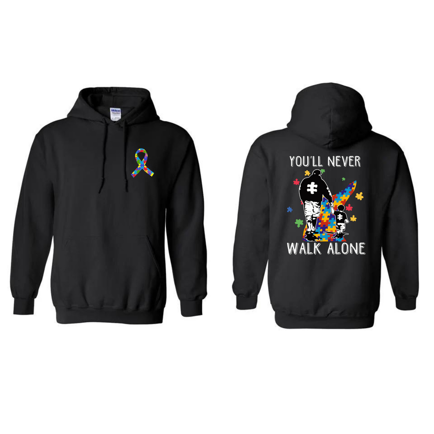 You'll Never Walk Alone Autism Sweatshirt - Dad Design