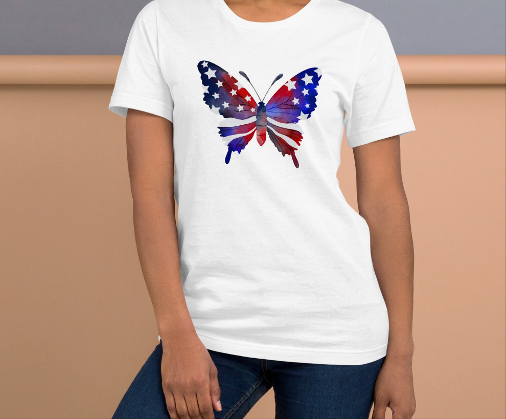 Patriotic Butterfly Tshirt