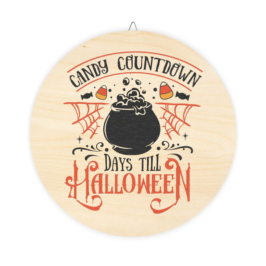 Candy Countdown, Days Until Halloween Wood Sign