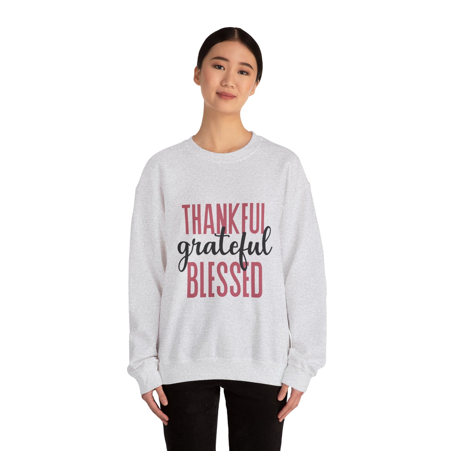 Thankful grateful blessed Unisex Heavy Blend™ Crewneck Sweatshirt