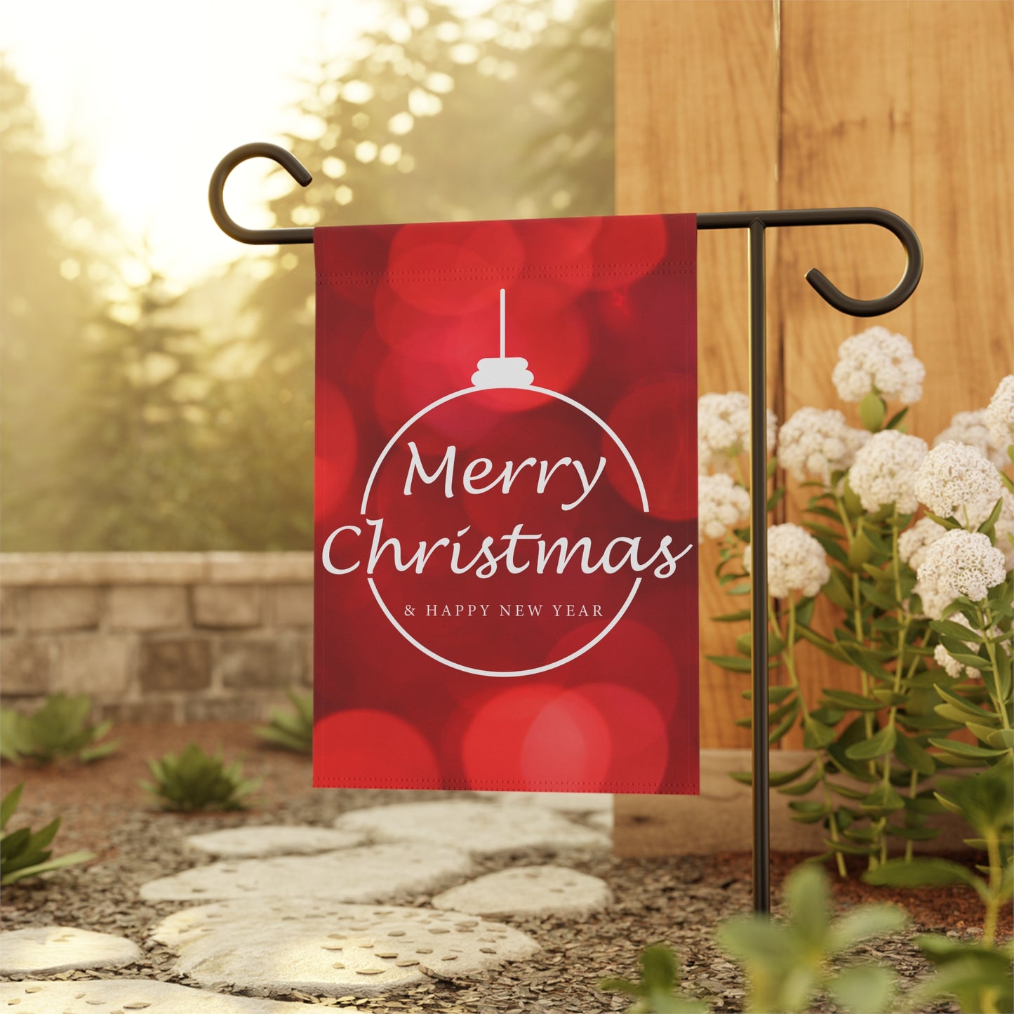 Merry Christmas & Happy New Year - Garden & House Banner