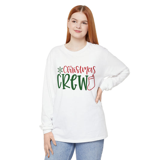 Christmas Crew - Unisex Garment-dyed Long Sleeve T-Shirt